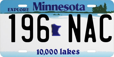 MN license plate 196NAC