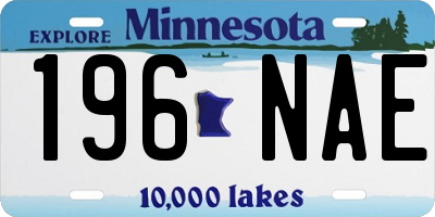 MN license plate 196NAE