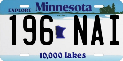 MN license plate 196NAI