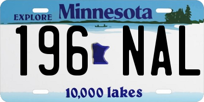 MN license plate 196NAL