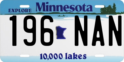 MN license plate 196NAN