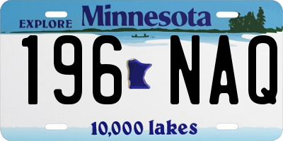 MN license plate 196NAQ