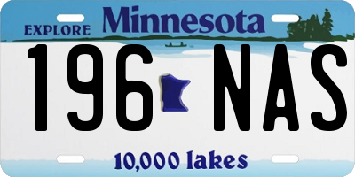 MN license plate 196NAS