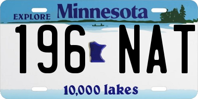 MN license plate 196NAT