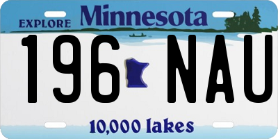 MN license plate 196NAU
