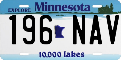 MN license plate 196NAV