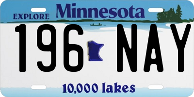 MN license plate 196NAY