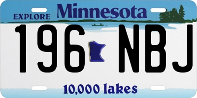 MN license plate 196NBJ