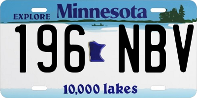 MN license plate 196NBV