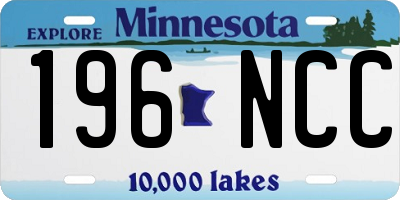 MN license plate 196NCC