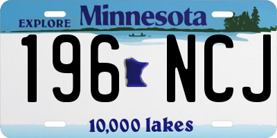 MN license plate 196NCJ