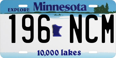 MN license plate 196NCM