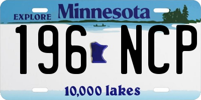 MN license plate 196NCP