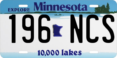 MN license plate 196NCS