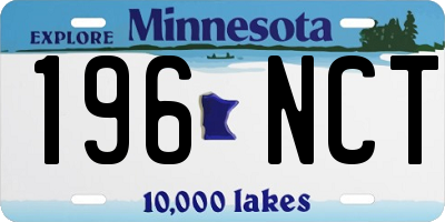 MN license plate 196NCT
