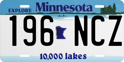 MN license plate 196NCZ