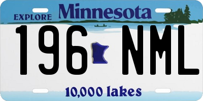 MN license plate 196NML