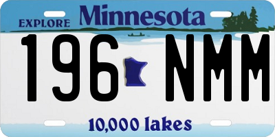 MN license plate 196NMM