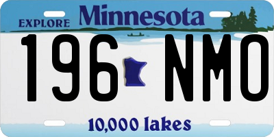 MN license plate 196NMO