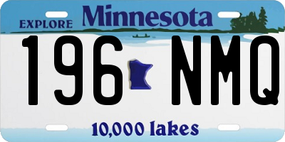MN license plate 196NMQ