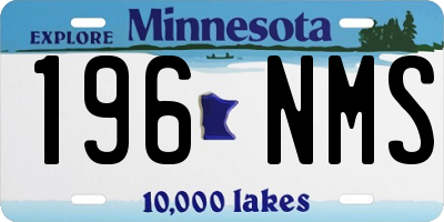 MN license plate 196NMS