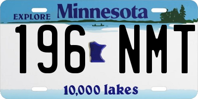 MN license plate 196NMT