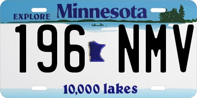 MN license plate 196NMV