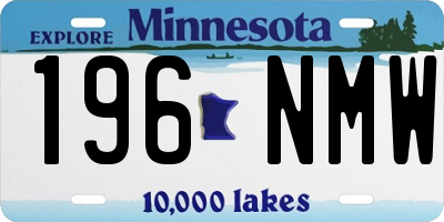 MN license plate 196NMW
