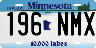 MN license plate 196NMX