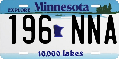 MN license plate 196NNA
