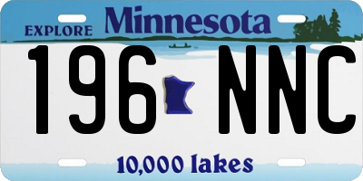 MN license plate 196NNC