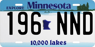 MN license plate 196NND