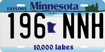 MN license plate 196NNH