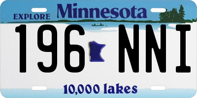 MN license plate 196NNI