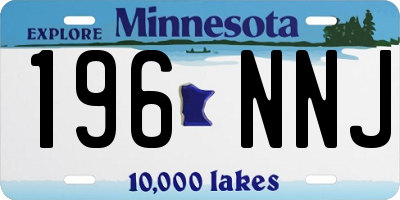 MN license plate 196NNJ