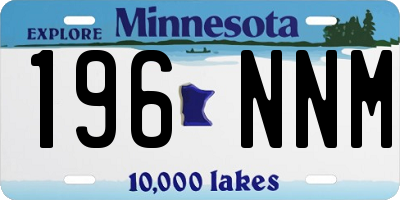 MN license plate 196NNM