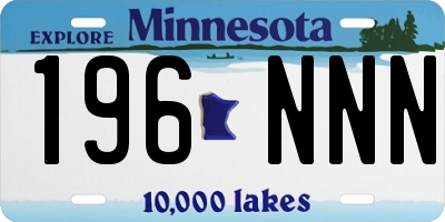 MN license plate 196NNN