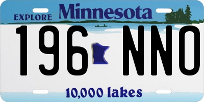 MN license plate 196NNO