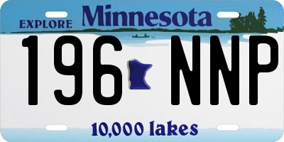 MN license plate 196NNP