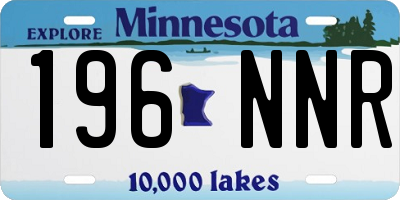MN license plate 196NNR