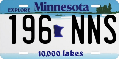 MN license plate 196NNS