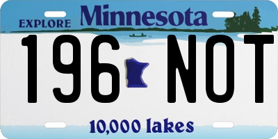 MN license plate 196NOT