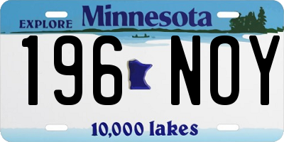 MN license plate 196NOY