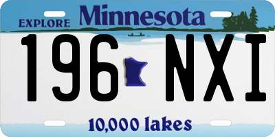 MN license plate 196NXI