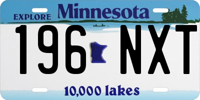 MN license plate 196NXT