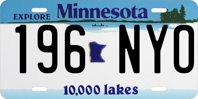 MN license plate 196NYO
