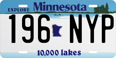 MN license plate 196NYP