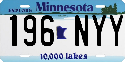 MN license plate 196NYY