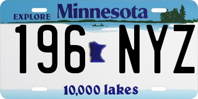 MN license plate 196NYZ