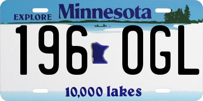 MN license plate 196OGL